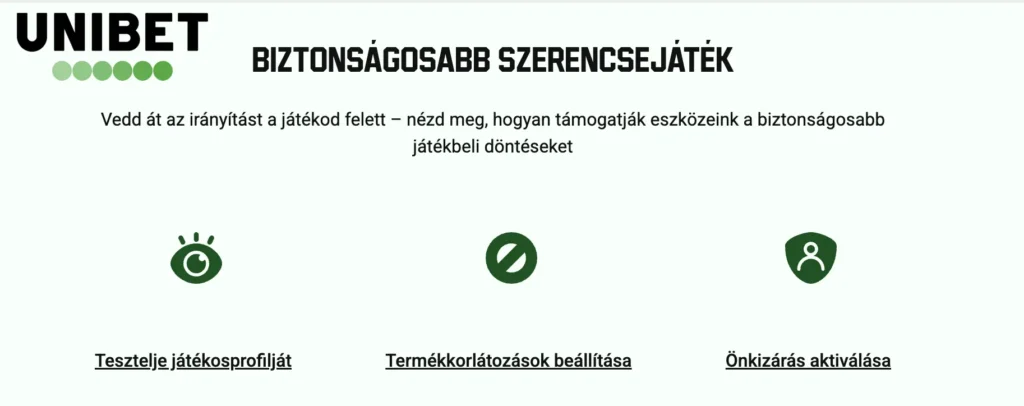 unibet felelősségteljes szerencsejáték